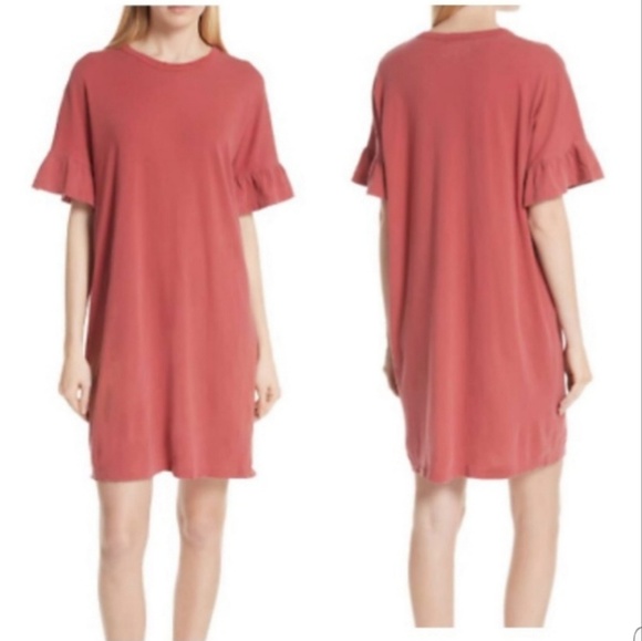 THE GREAT. Dresses & Skirts - The GREAT. Short Sleeve Ruffle Tee Shirt Dress S